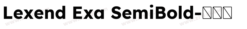 Lexend Exa SemiBold字体转换